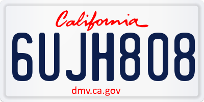CA license plate 6UJH808