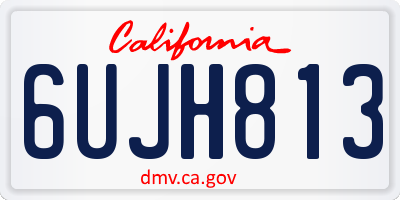 CA license plate 6UJH813