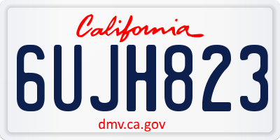 CA license plate 6UJH823