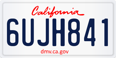 CA license plate 6UJH841