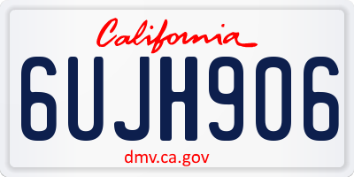 CA license plate 6UJH906