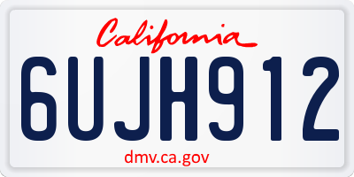 CA license plate 6UJH912