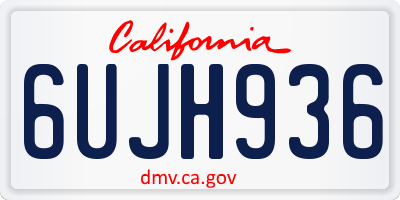 CA license plate 6UJH936