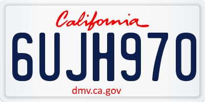 CA license plate 6UJH970