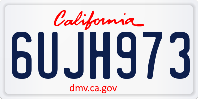 CA license plate 6UJH973