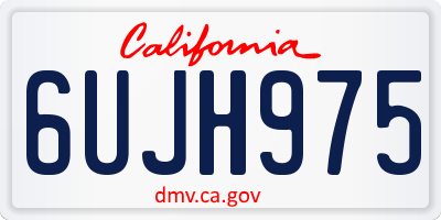 CA license plate 6UJH975