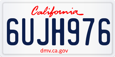CA license plate 6UJH976