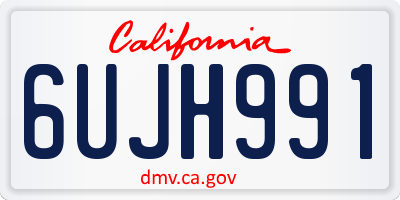 CA license plate 6UJH991