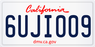 CA license plate 6UJI009