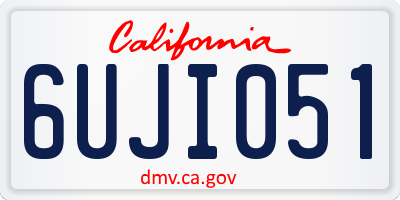 CA license plate 6UJI051