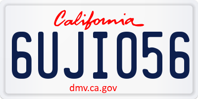 CA license plate 6UJI056