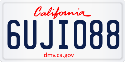 CA license plate 6UJI088