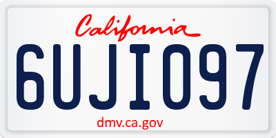 CA license plate 6UJI097