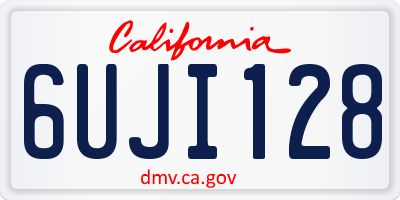 CA license plate 6UJI128