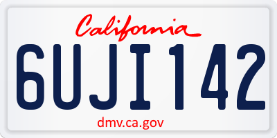 CA license plate 6UJI142