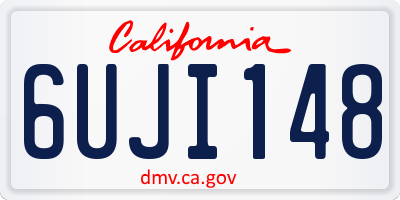 CA license plate 6UJI148