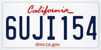 CA license plate 6UJI154