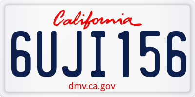 CA license plate 6UJI156