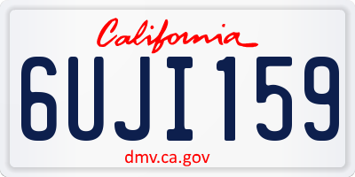 CA license plate 6UJI159