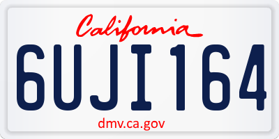 CA license plate 6UJI164