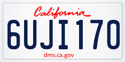 CA license plate 6UJI170