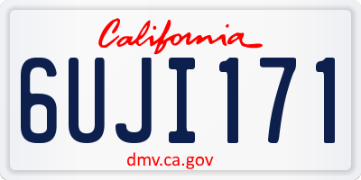 CA license plate 6UJI171