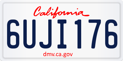 CA license plate 6UJI176