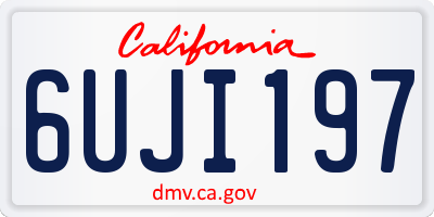 CA license plate 6UJI197