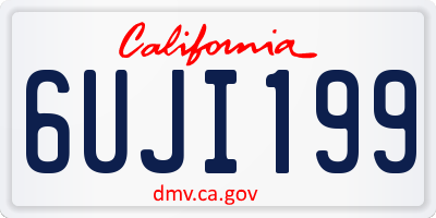 CA license plate 6UJI199