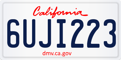 CA license plate 6UJI223