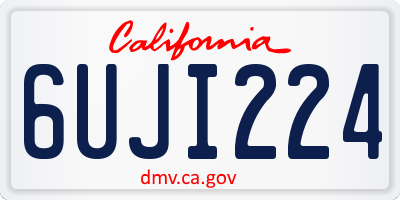 CA license plate 6UJI224
