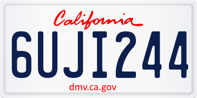 CA license plate 6UJI244