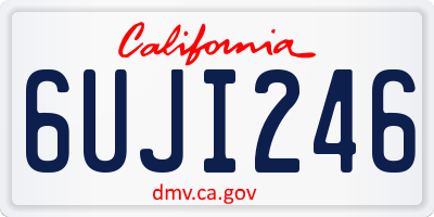 CA license plate 6UJI246