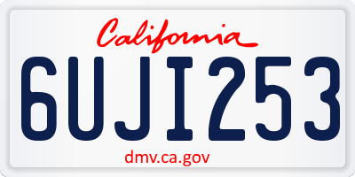 CA license plate 6UJI253