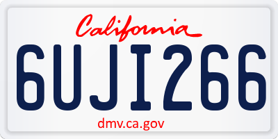 CA license plate 6UJI266