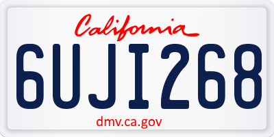 CA license plate 6UJI268