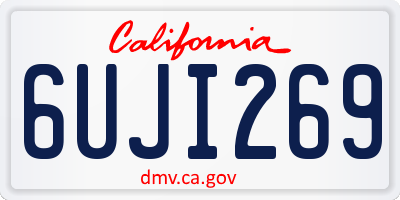 CA license plate 6UJI269