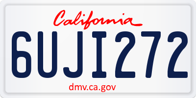 CA license plate 6UJI272