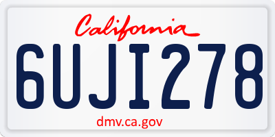 CA license plate 6UJI278
