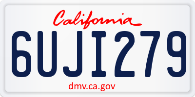 CA license plate 6UJI279