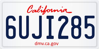 CA license plate 6UJI285
