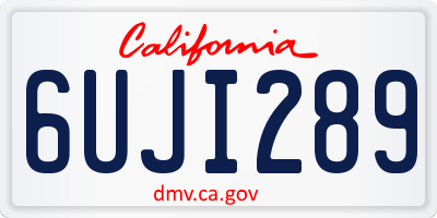 CA license plate 6UJI289