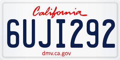 CA license plate 6UJI292