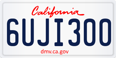 CA license plate 6UJI300