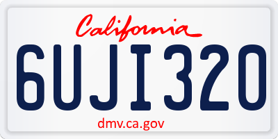 CA license plate 6UJI320