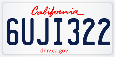 CA license plate 6UJI322