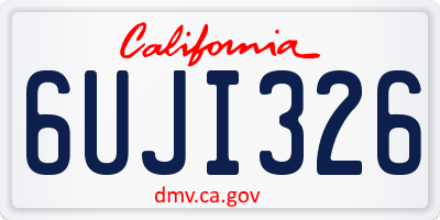 CA license plate 6UJI326