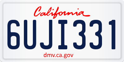 CA license plate 6UJI331