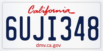 CA license plate 6UJI348