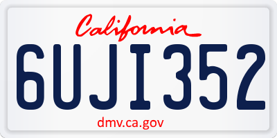 CA license plate 6UJI352